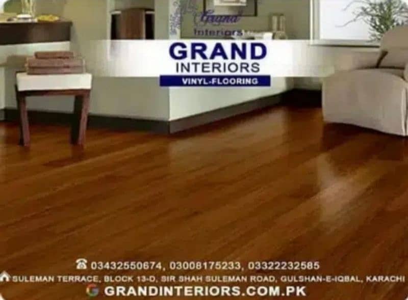 Vinyl flooring wooden pvc SPC floor by Grand interiors 1