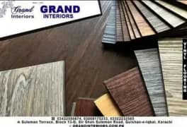 Vinyl flooring wooden laminated pvc spc floor by Grand interiors