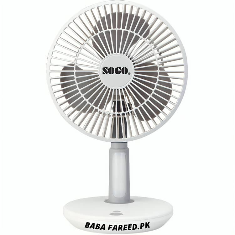 SOGO, Rechargeable Fan, 8 Inch, 2 Batteries, JPN-519 0