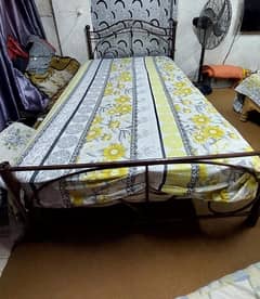 iron bed with mattress