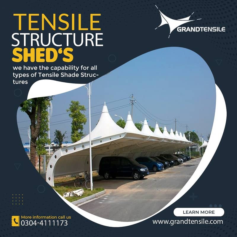 car shade/car parking shades/car tensile shades/car porch shade / shed 13