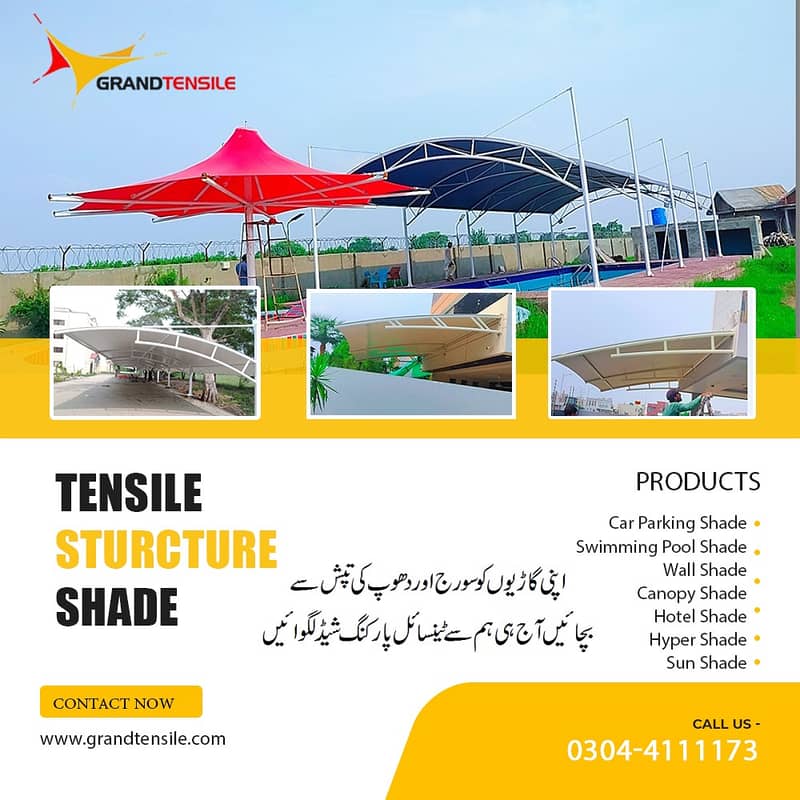 car shade/car parking shades/car tensile shades/car porch shade / shed 17