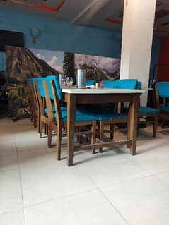Restaurant dining tables and chairs