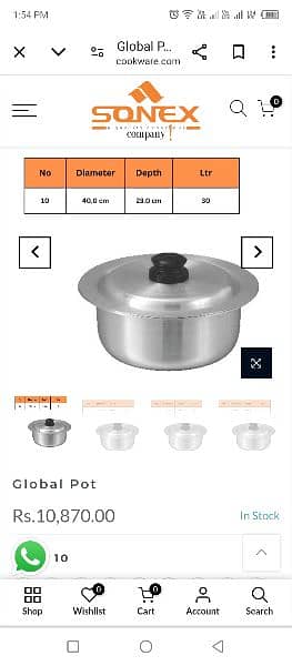 sonex cookware silver set 0