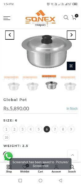 sonex cookware silver set 4