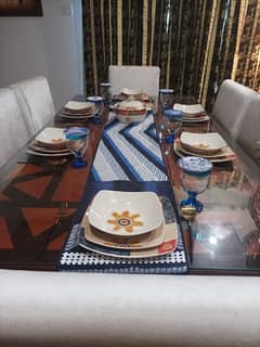 custom made dinning table wd 6 chairs