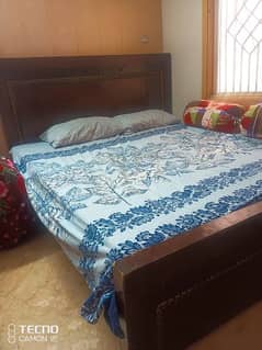 Wooden double bed set