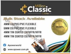 4mm & 6mm Tincoated Cables ~ Million Classic 0