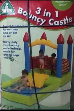 bouncy castle + pool