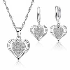 Women Fashion Silver Jewelry Set