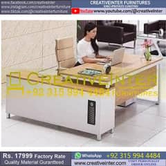 Office Executive table laptop CEO desk chair Workstation manager
