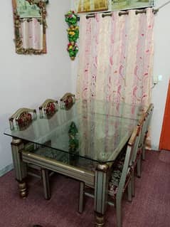 unique style hard mirror elegant dining table