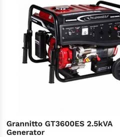grannitto Gt 3600Es 2.5kvA generator