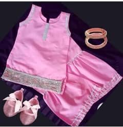 Stylish Baby Girls Gharara Set  | fancy Eid wear