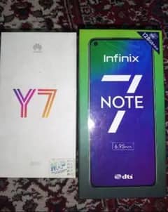 Infinix Note 7 and Huawei Y7 prime box only
