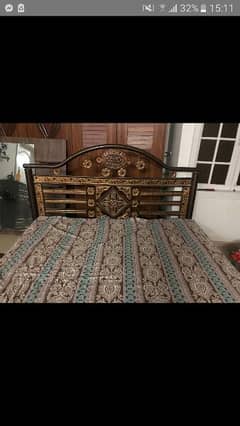 iron bed full size without mattress