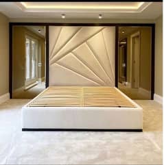 cusion bed with full wall