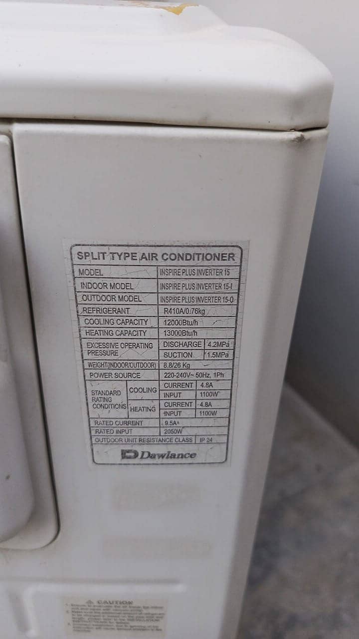 Dawlance 1 Ton Inverter AC orginal Condition 4