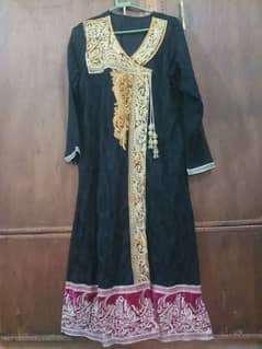 party wear angrakha in black color