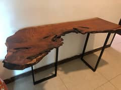 pure wood live edge console for sale