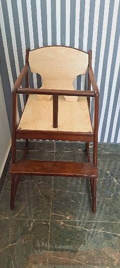 wooden feeding chair