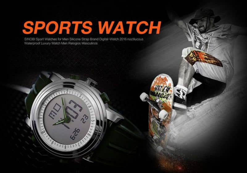 SINOBI Digital Sports Watch Chronograph Waterproof Wrist Watch For Men 5