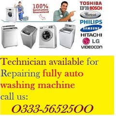 Fully automatic washing machine expert Tachnician avail home servic