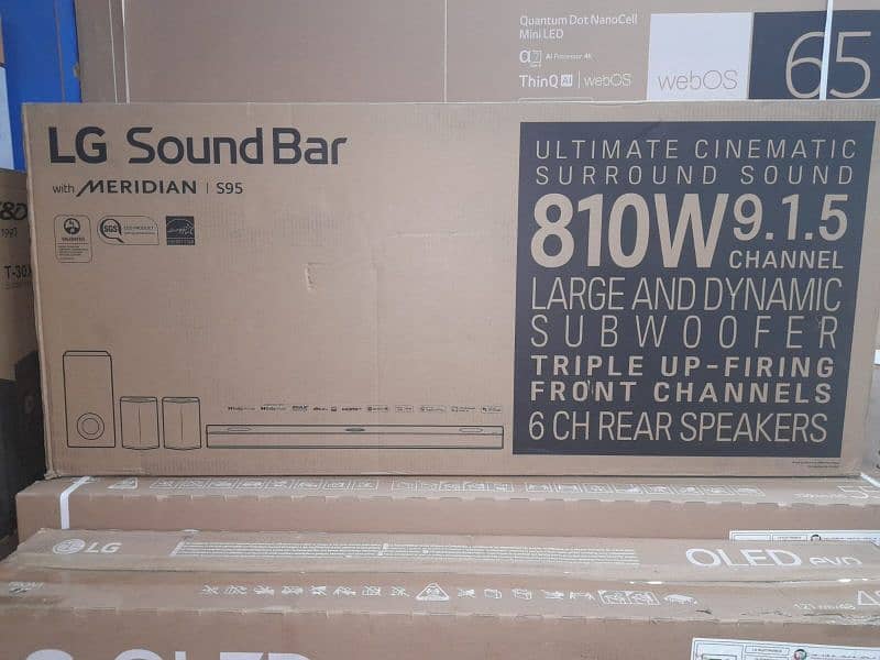 LG SOUND BAR S95QR 810 watts DOLBY ATMOS 9.1. 5 0