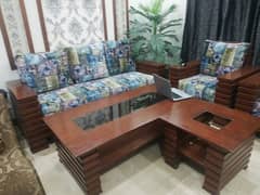 7 seater sofa set with heavy tables