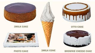 cake and ice cream brand / lable