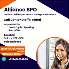 Call center Agents needed Lahore