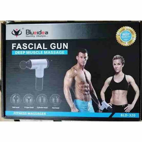 Cordless Fascial Gun Deep Muscle Vibrating Massager Gun with 4 Heads 5