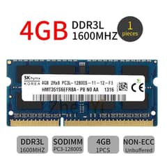 4GB DDR3 Ram For Laptop 1600Mhz Imported System Pulled Ram