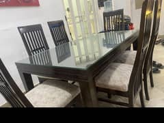 6 seat dinning table high gloss