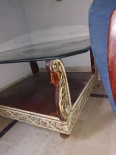 sofa center table with havey glass