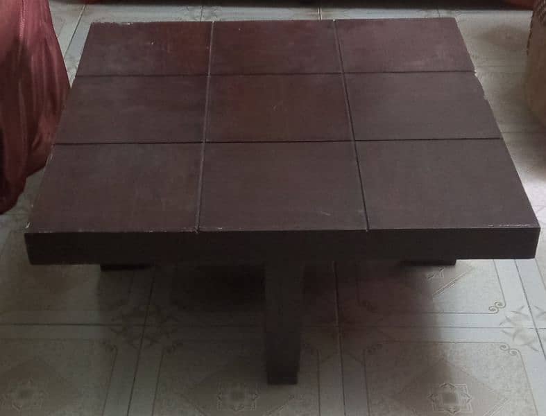 Center Cum Dining Table Along With Stools 2