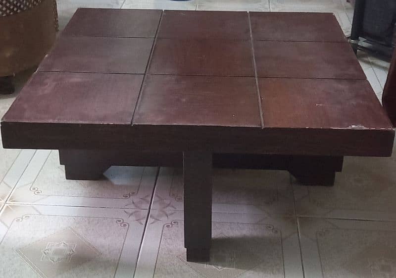 Center Cum Dining Table Along With Stools 3