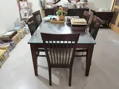 dinning table with top glass