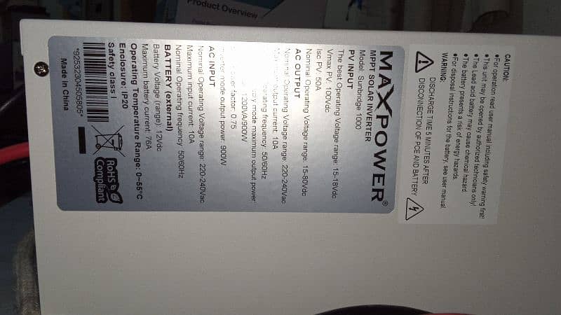 brand new maxpower 1kw inverter 12v 3