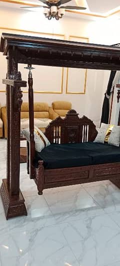 new wooden jhula