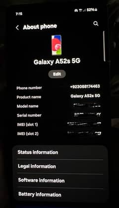 Samsung A52s 5G  8GB 128GB