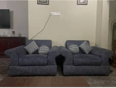 2 sofas almost new turkish fabric inside moltyfoam