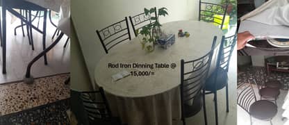 Rod Iron Dinning Table
