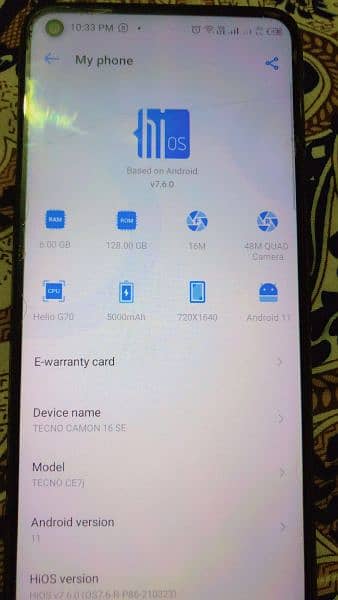 Tecno camon 16 SE 6/128 2