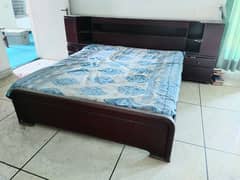 Bed Set, Double Bed Set, Queen Size Bed Wooden Bed with mattress