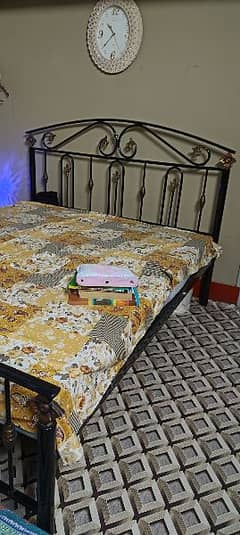 Iron Bed with mattress and Dressing table