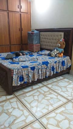 Bed and Dressing for sale with two side tables