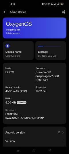 OnePlus 9 Pro 8/256 Dual Sim approved active working