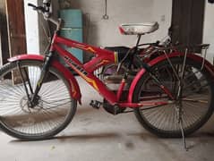 Red coloured bicycle at reasonable price of 22000