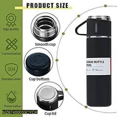 vacuum flask set with 3 cup 500ml